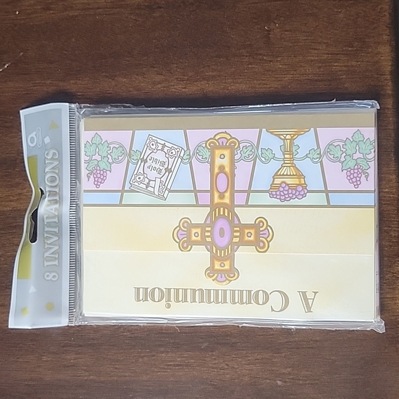 ✨️💲3️⃣ ✨️NEW- Confirmation Invitations (Pkg. 8 Invitations) Amscan - Picture 4 of 6